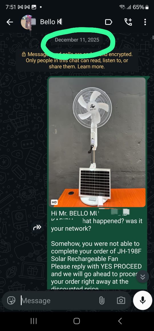 Customer proof