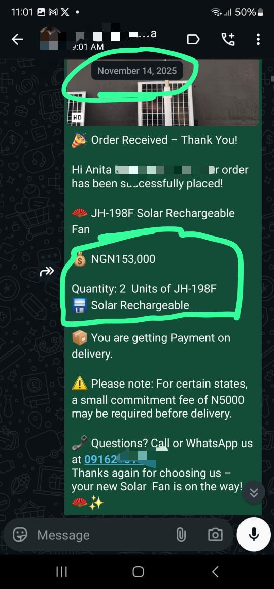 Two unit order